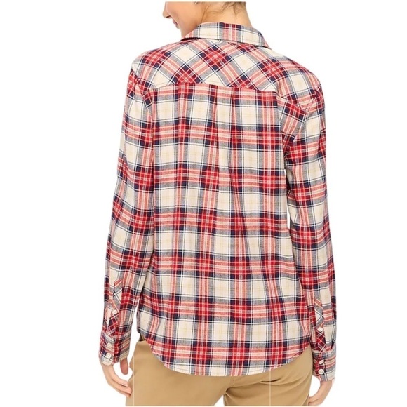 New J. Crew Factory Flannel Shirt in Boy Fit Size Small - Picture 4 of 7